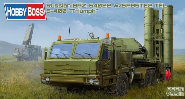85517 техника и вооружение ЗРК Russian BAZ-64022 with 5P85TE2 TEL S-400 (1:35)