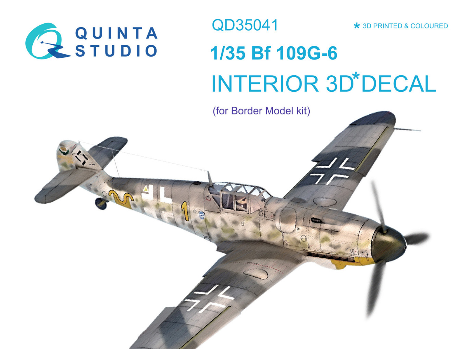 QD35041 3D Декаль интерьера кабины Bf 109G-6 (для модели Border Model)